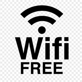 WIFI Free Black Logo Sign PNG