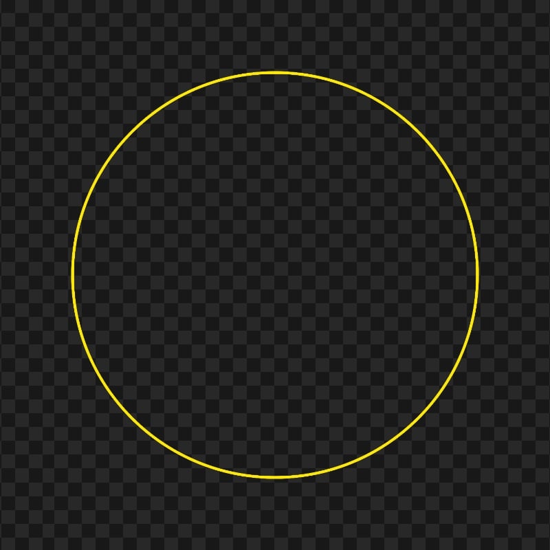 Circle Yellow Line Border Download PNG