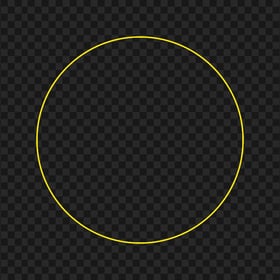 Circle Yellow Line Border Download PNG