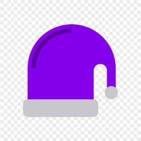 Flat Purple Christmas Santa Hat Vector Icon PNG