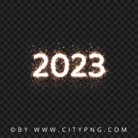 HD 2023 Text Sparkle Effect Transparent PNG