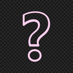Outline Pink Question Mark Symbol Icon PNG