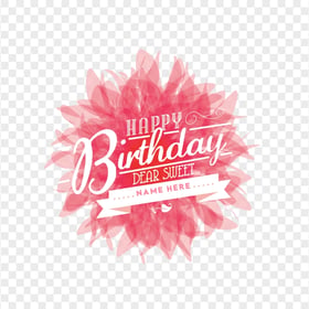 HD Happy Birthday Greeting Card For Girls Mockup Template PNG