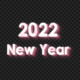 Download Pink 2022 New Year Text PNG