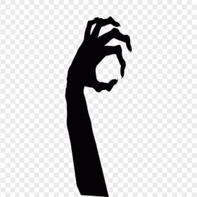 PNG Halloween Zombie Hand Black Silhouette