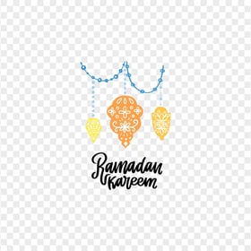 English Ramadan Kareem Poster Lanterns Decoration