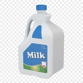 HD 3D Milk Gallon Bottle PNG