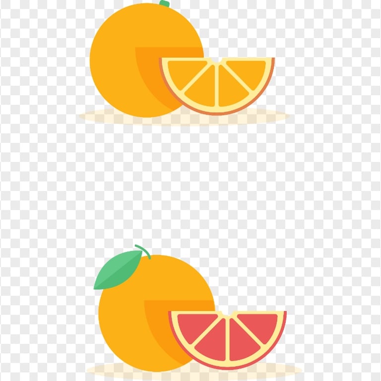HD Set Of Cartoon Citrus Fruits Grapefruit And Orange PNG