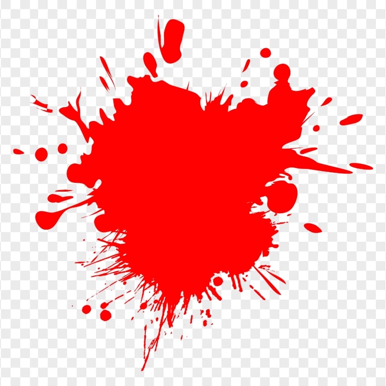 Red Color Paint Splash PNG