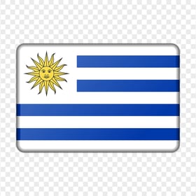 Uruguay URY Flag Glossy Banner icon HD PNG