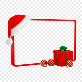Christmas Decorated Frame PNG Image