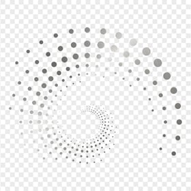 Spiral Halftone Silver Abstract PNG