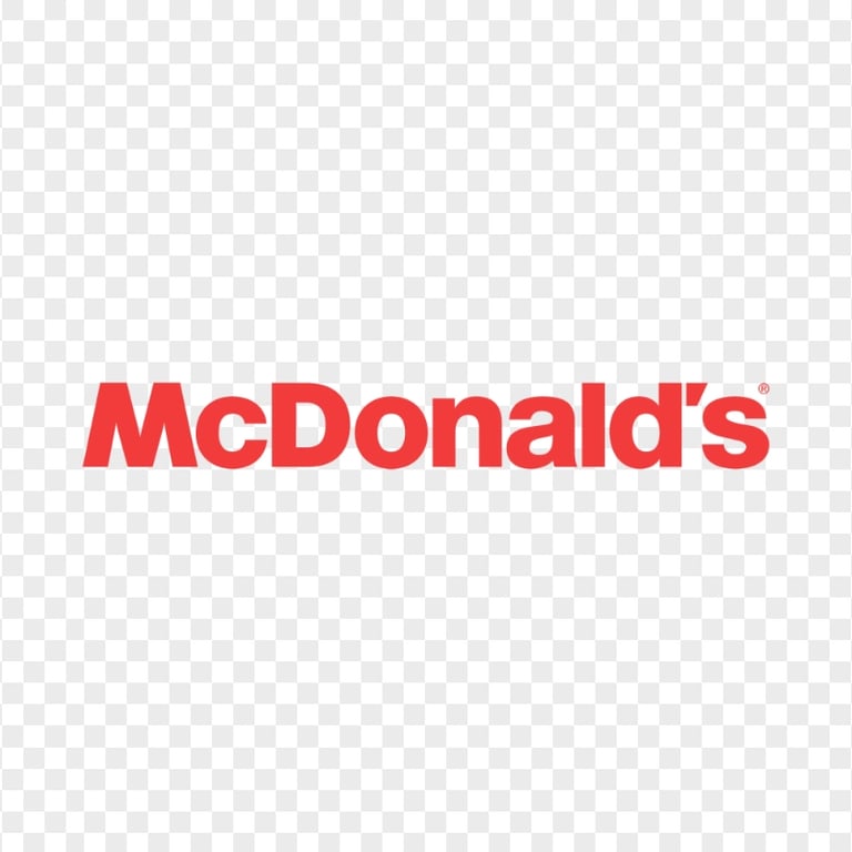 HD Red McDonalds Official Text Brand Logo PNG Image