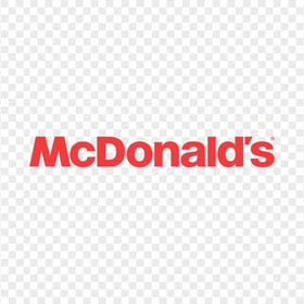 HD Red McDonalds Official Text Brand Logo PNG Image