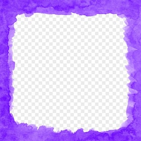 Purple Watercolor Square Frame PNG