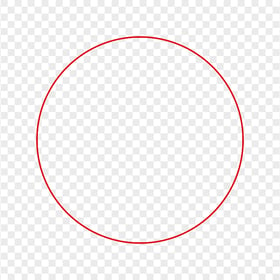 Circle Red Line Border HD PNG