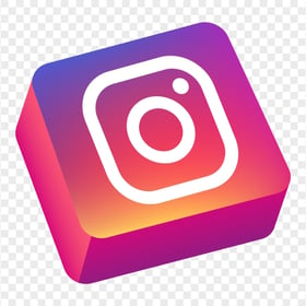 Square Instagram 3D Logo Icon Illustrator