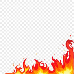 Illustration Clipart Fire Flames Corner PNG