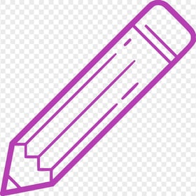 HD Purple Outline Angle Pencil Icon PNG