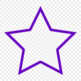 Purple Outline Star Transparent Background