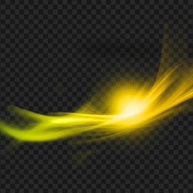 Yellow Light Abstract Transparent Background