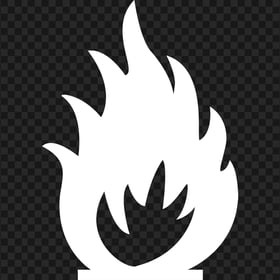 PNG White Fire Flame Silhouette Symbol Icon