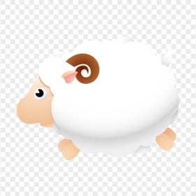 Cartoon Cute White Sheep Clipart