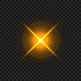 Golden Yellow Sparkle Star Light Effect HD PNG