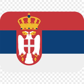 Flat Banner Serbia Flag Icon