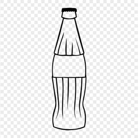 HD Black Outline Cola Coke Soda Bottle Icon PNG