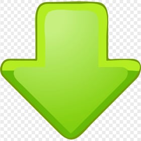 Down Arrow Downward Download Green Button Icon PNG