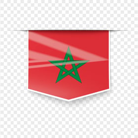 FREE Morocco Label Flag PNG