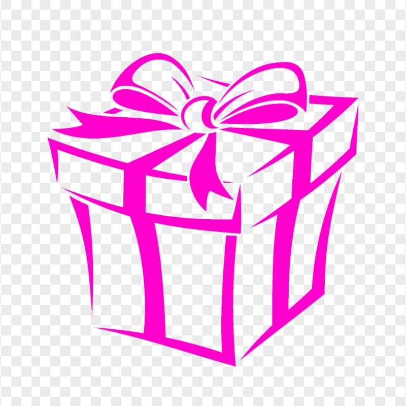 Pink Clipart Gift Box Silhouette
