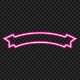PNG Pink Neon Glowing Ribbon Banner