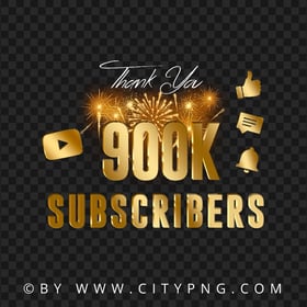 Youtube Celebration 900K Subscribers PNG IMG