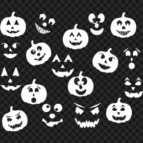 White Halloween Pumpkin Ghost Pattern Background