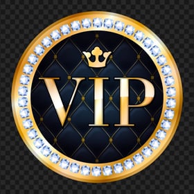 Gold VIP Medal Logo Label PNG