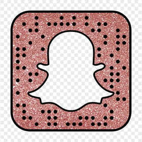 HD Snapchat Pink Rose Gold Glitter App Code Logo Icon PNG Image