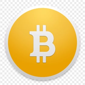Vector Orange Round Bitcoin Icon PNG