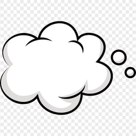 Transparent HD Comic Bubble Cloud Speech Thinking