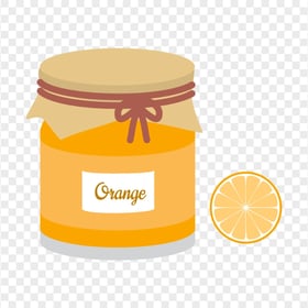 HD Cartoon Orange Marmalade Jam Jar PNG