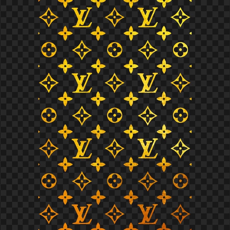 Lv Louis Vuitton Gold Pattern FREE PNG