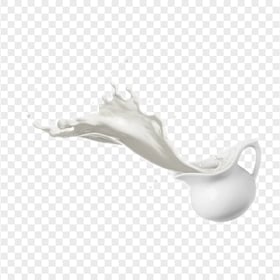 HD Poured Milk Jug Pitcher Splash PNG