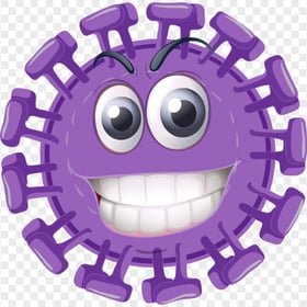 Purple Clipart Face Coronavirus Shape Illustration