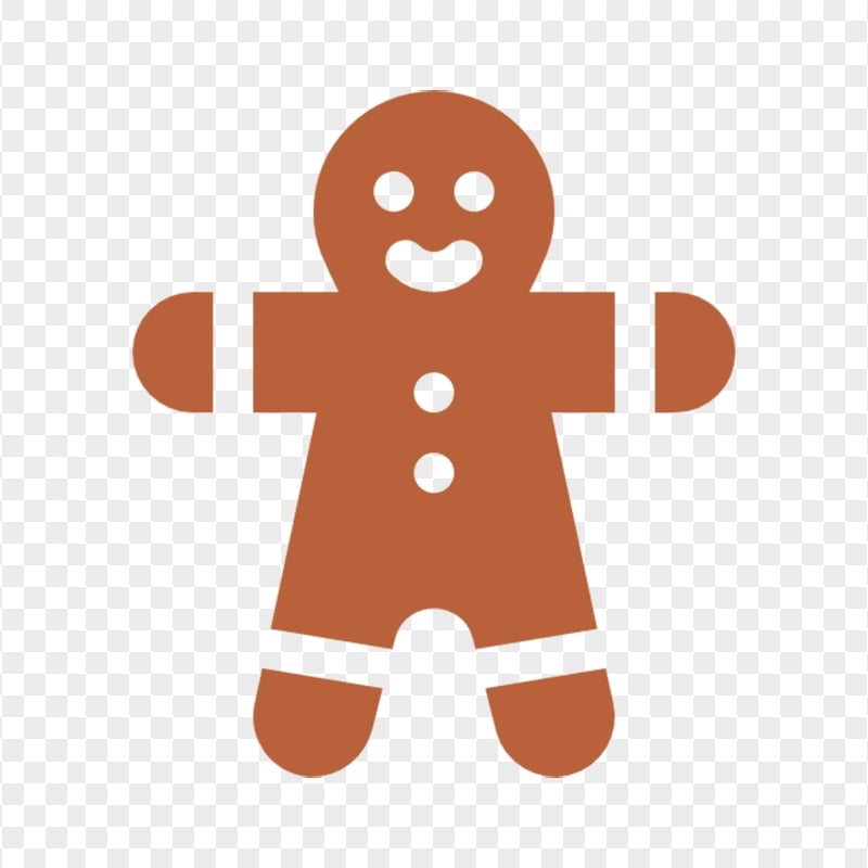 Brown Icon Of Gingerbread Man FREE PNG