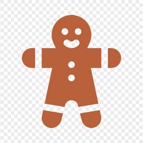 Brown Icon Of Gingerbread Man FREE PNG