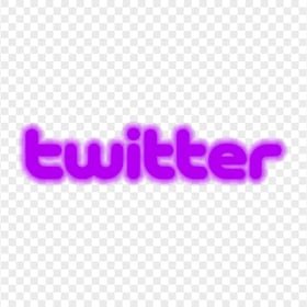 HD Twitter Purple Neon Logo PNG