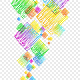 Download Colorful Square Scribble Abstract PNG