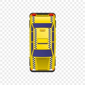 Top View Cartoon Taxi Cab Vehicle Car HD PNG