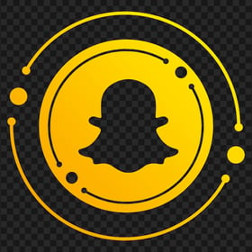 HD Creative Outline Circles Circular Snapchat Social Media Icon PNG Image